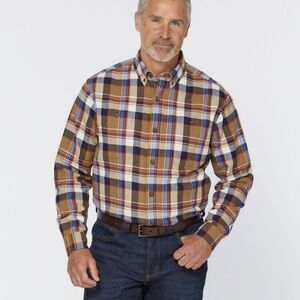 Duluth Trading‎ Company Untucked Cotton Plaid Flannel Button-Down Shirt Men’s XL